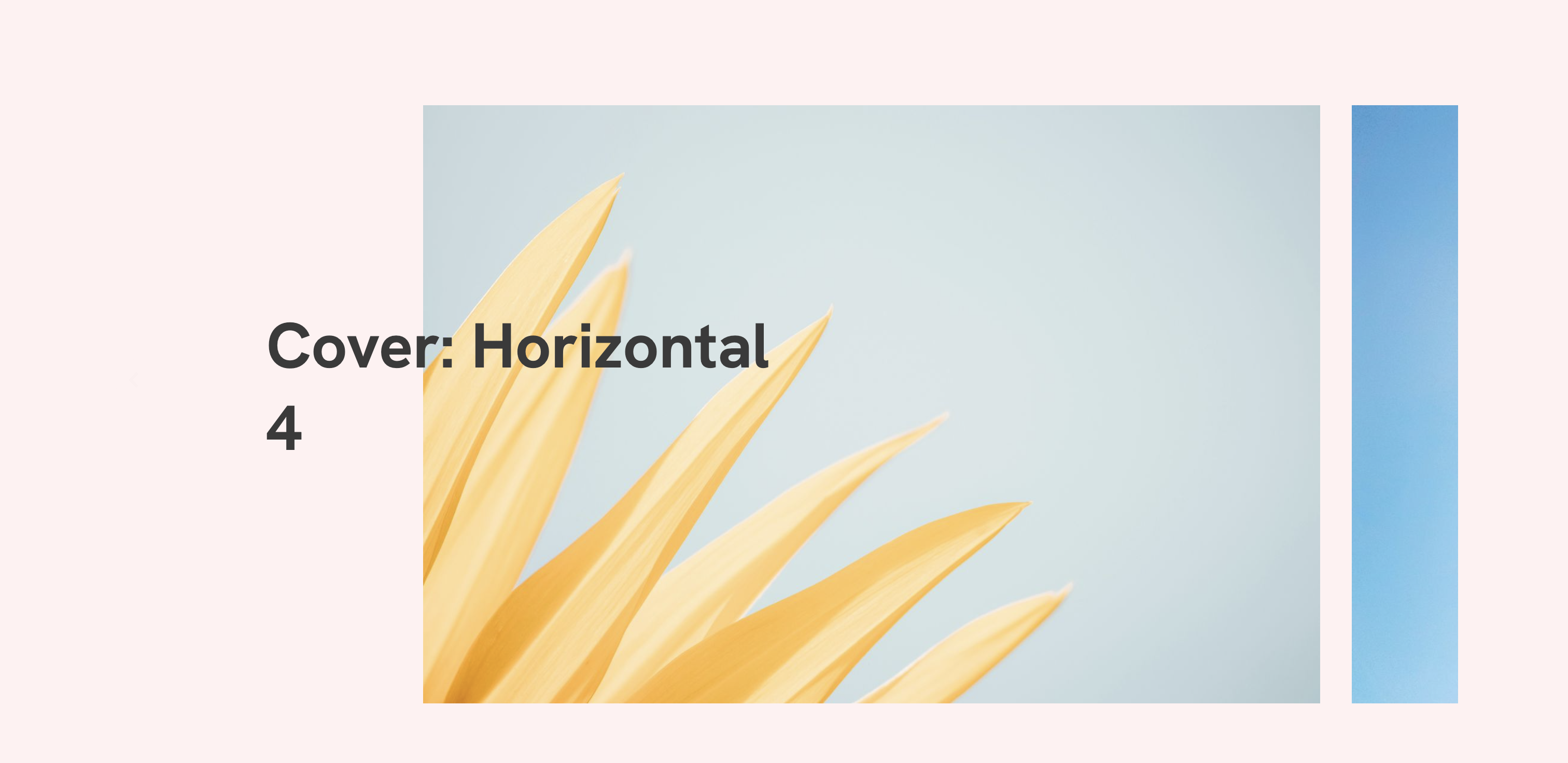 Portfoliobox Cover Page Template - Slideshow Horizontal 4