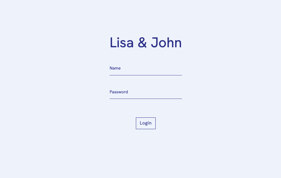 Password-protected pages login page