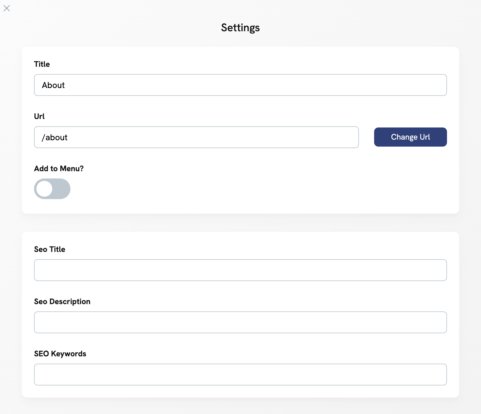 Page-specific SEO keywords - Portfoliobox