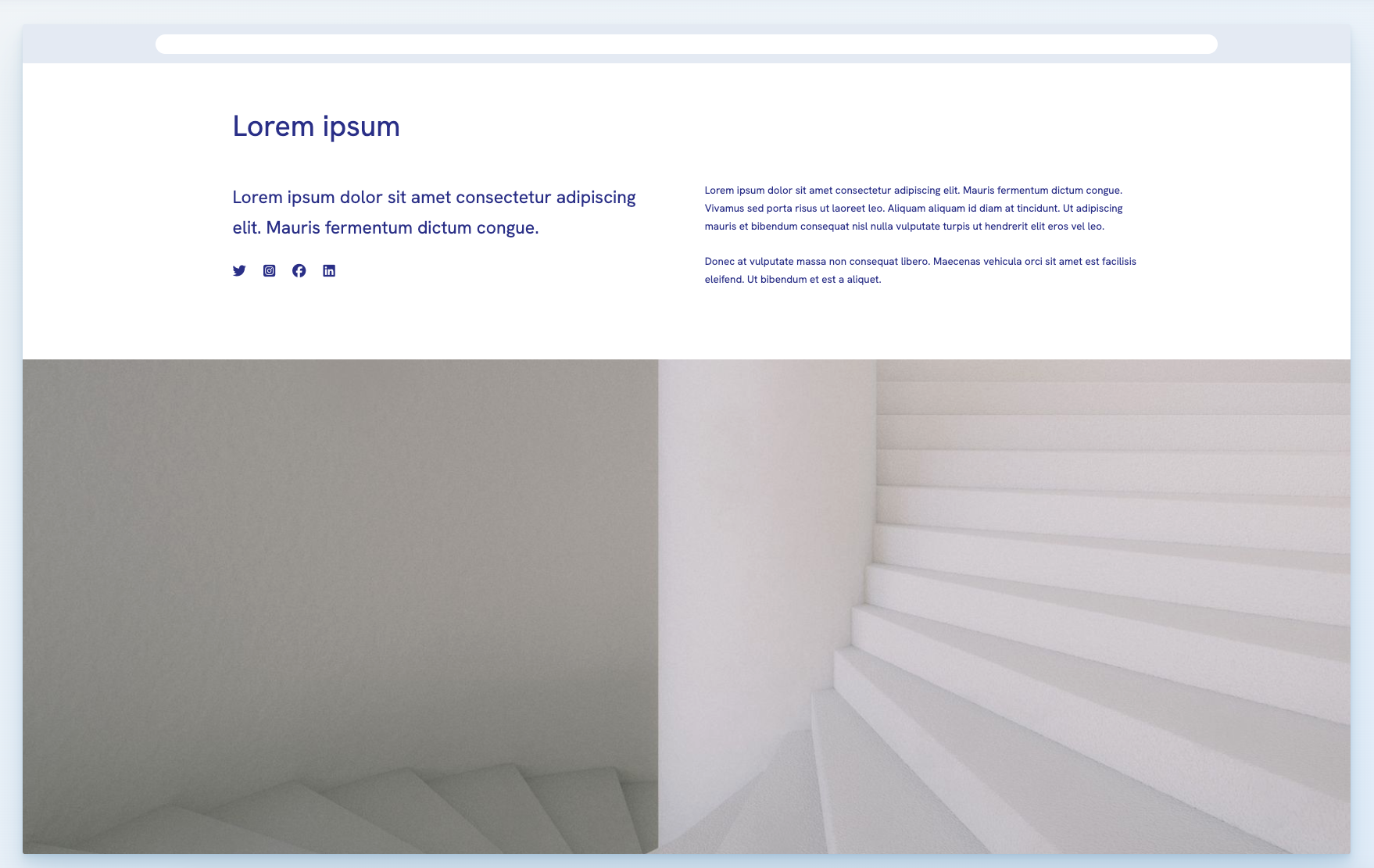 Text Bottom 5 template -  Portfoliobox