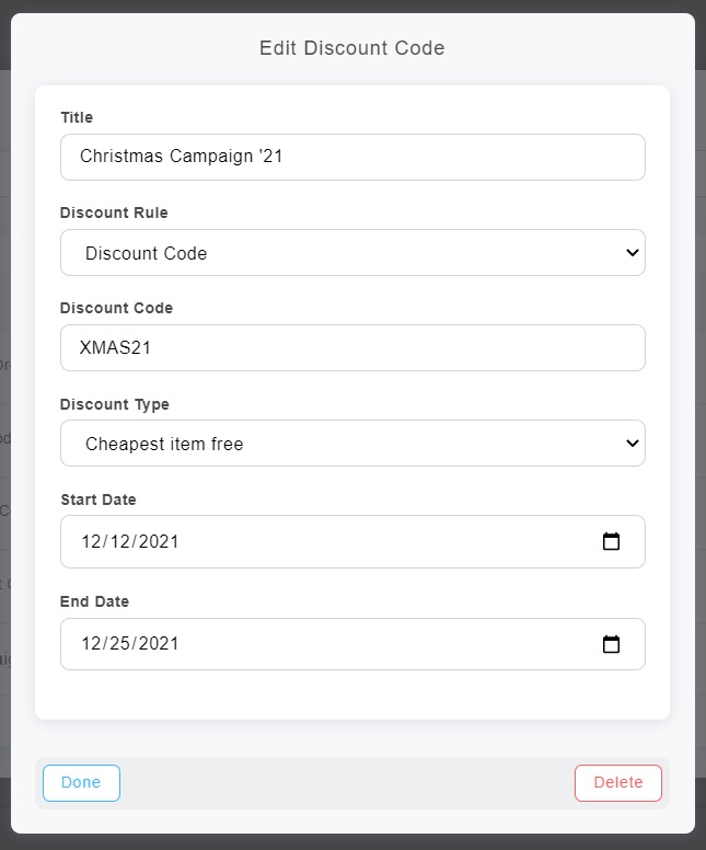 Set up discount on your Portfoliobox website
