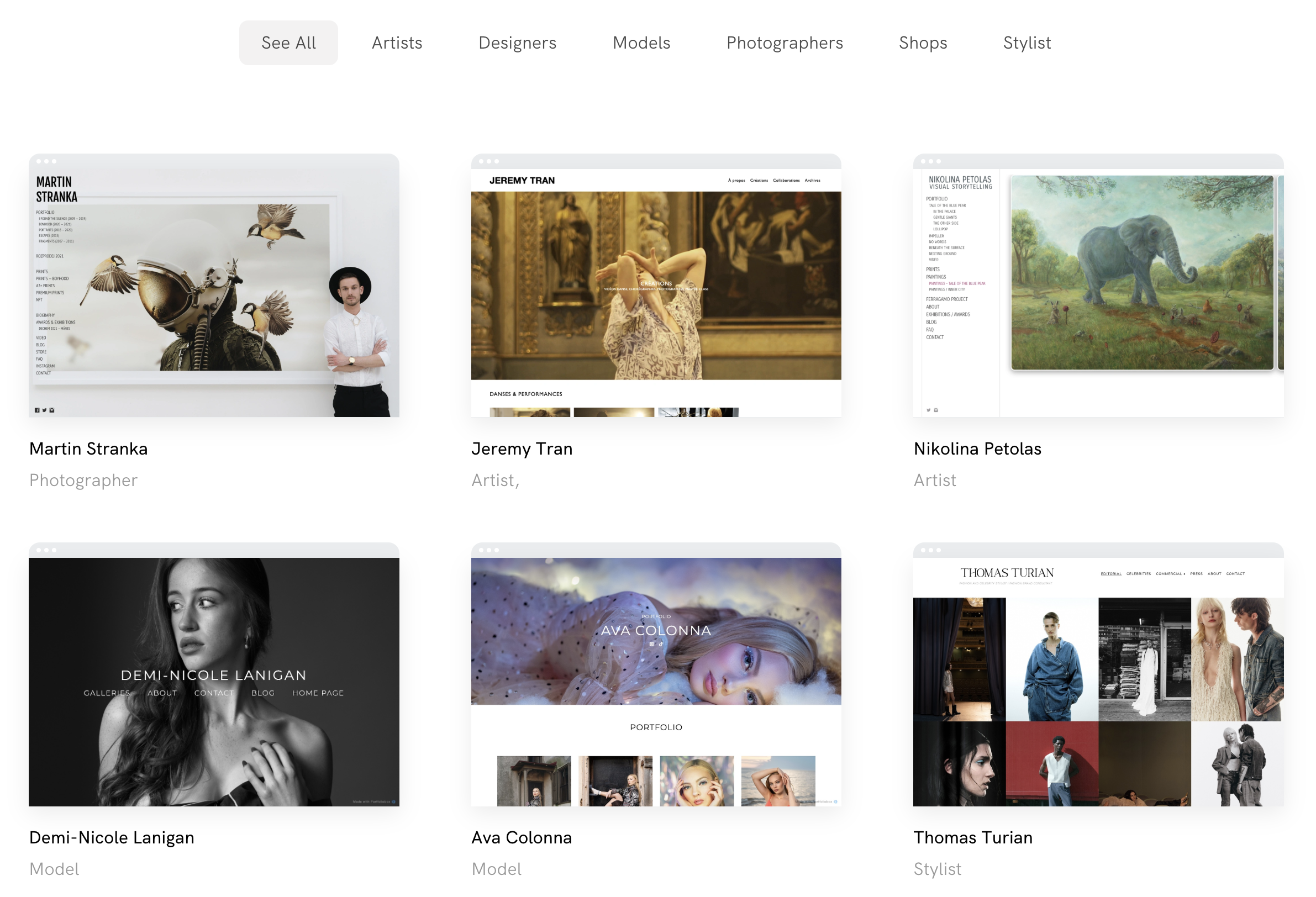 Explore some of the best portfolio examples created with Portfoliobox
