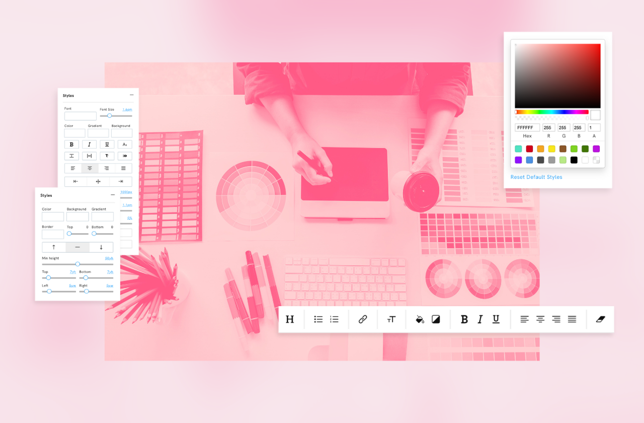 Introducing the new visual style editor in Portfoliobox