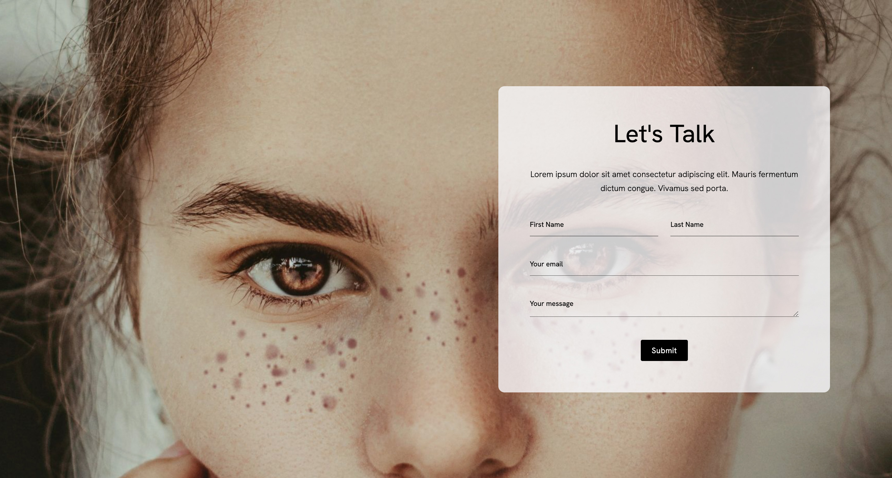 Contact page template Cover 1 - Portfoliobox