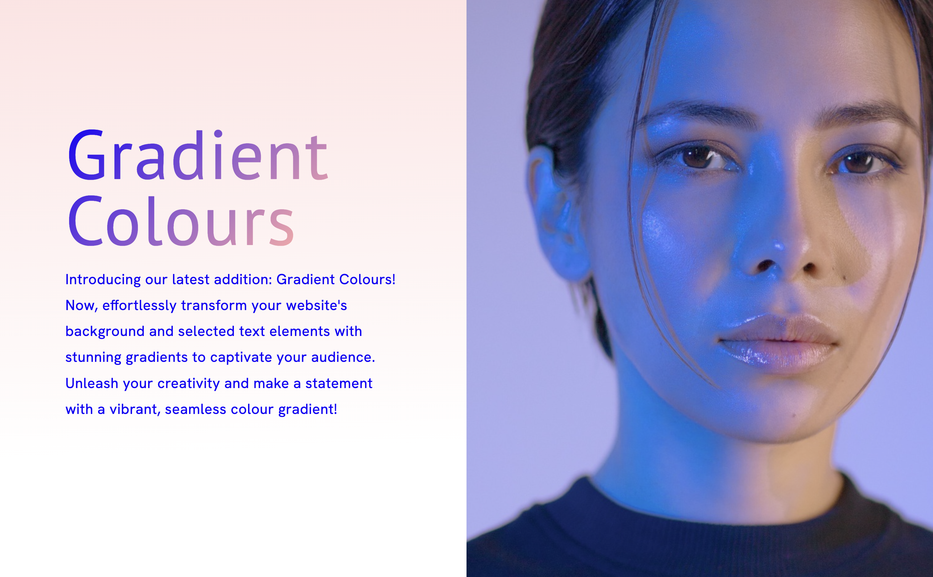 Colour gradient: a new dimension for website backgrounds and headers