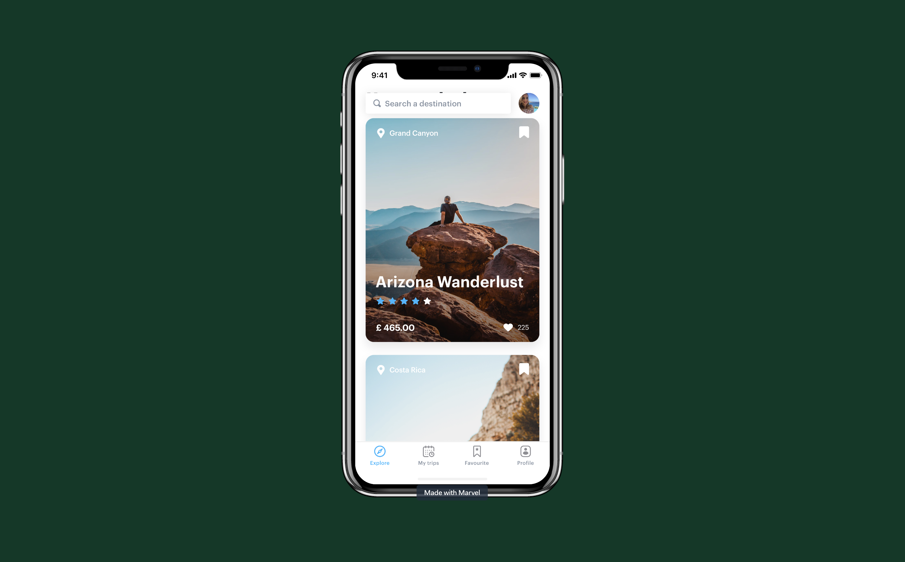 marvel app integration into Portfoliobox website
