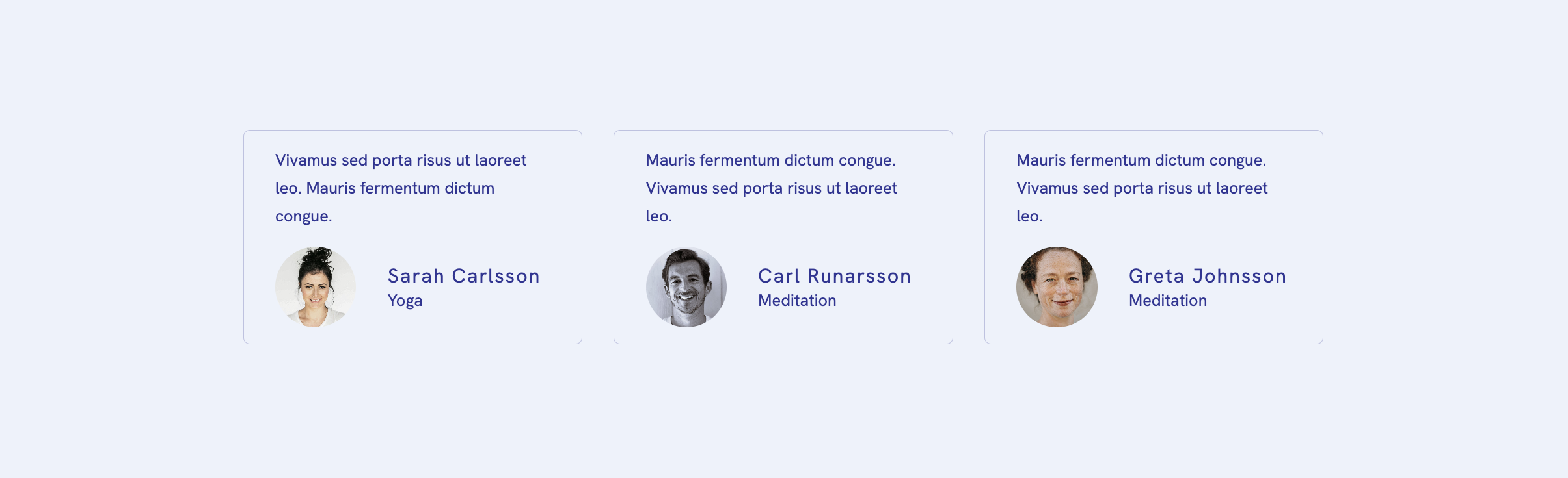 Carousel Testimonial Template in Portfoliobox