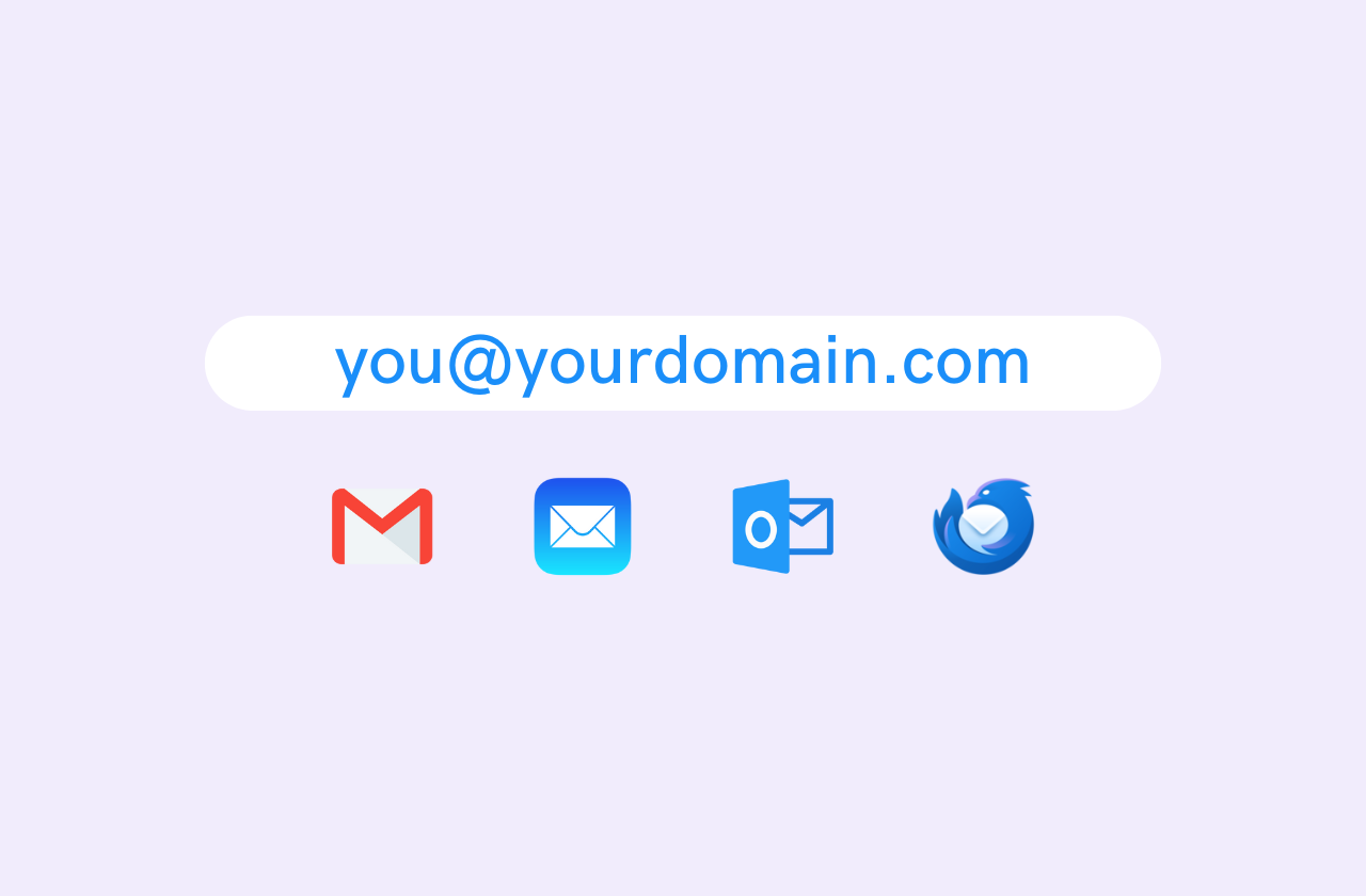 How to access your Portfoliobox custom email in apps like Outlook and Gmail