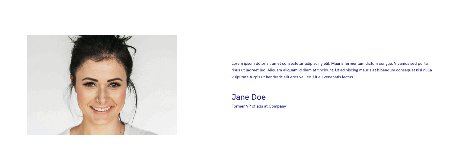 Portfoliobox Testomonial Template