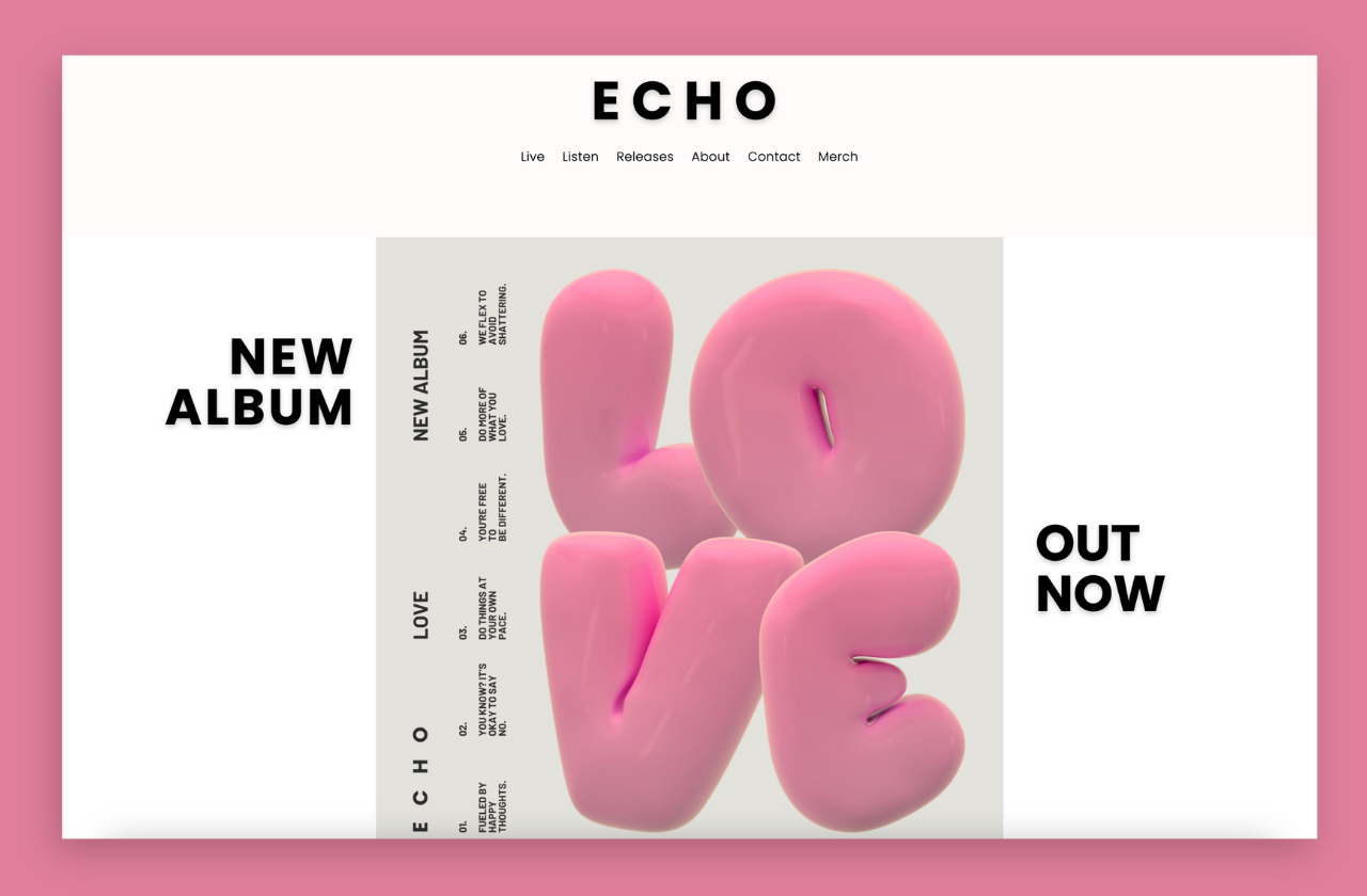 Creating a music band website with Portfoliobox