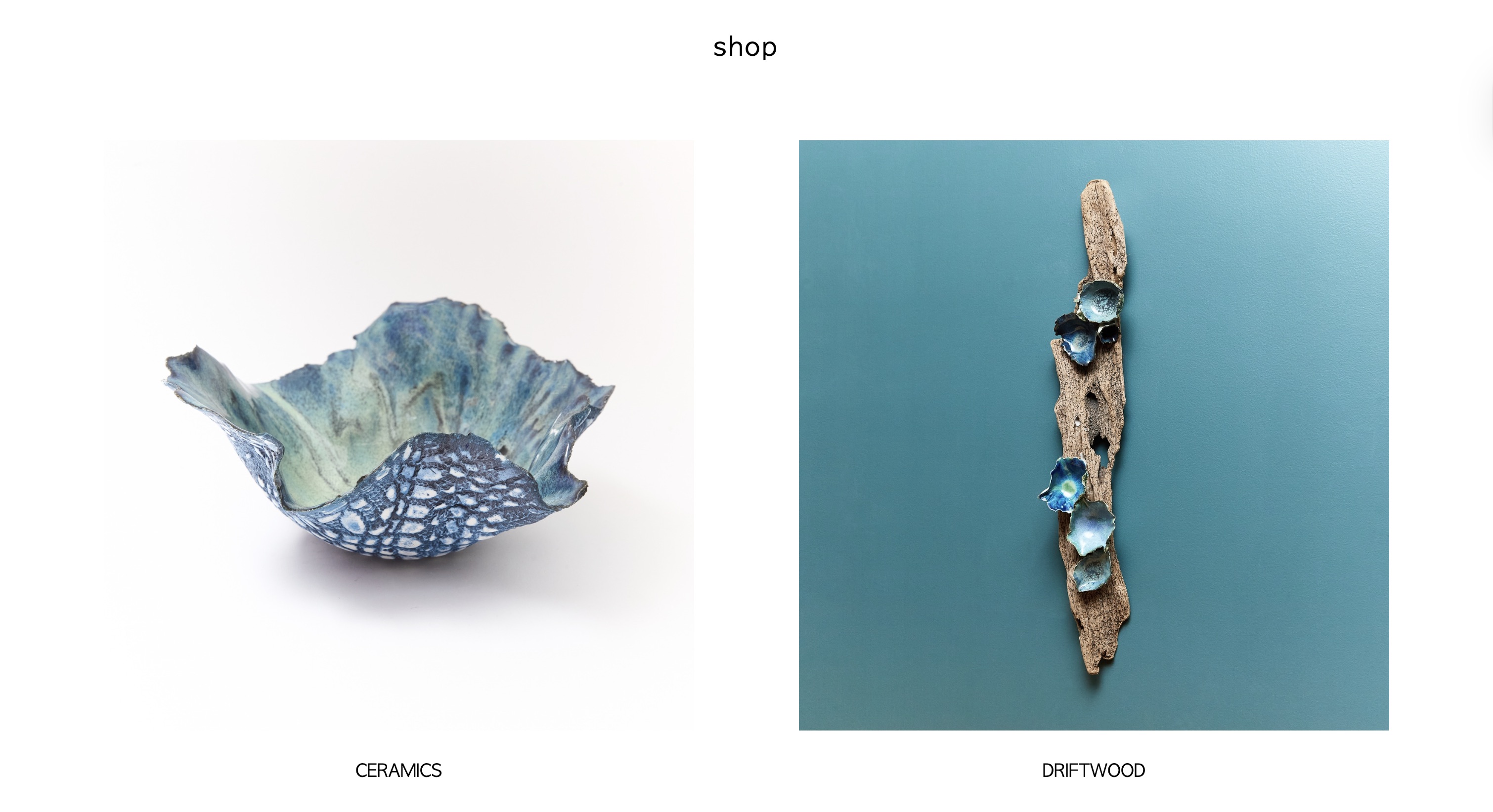 Example of a ceramic artist online shop