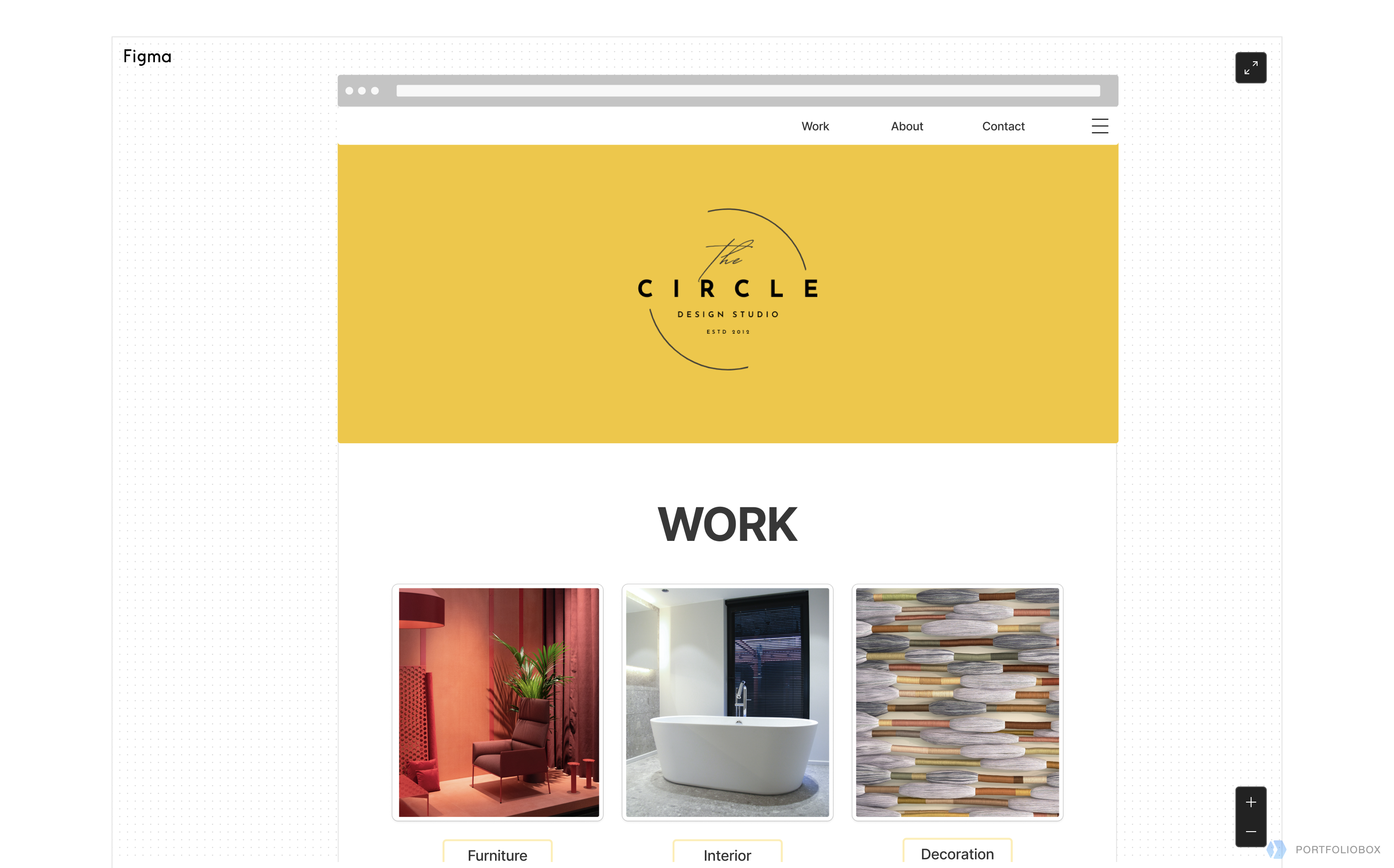 Figma integration into Portfoliobox website