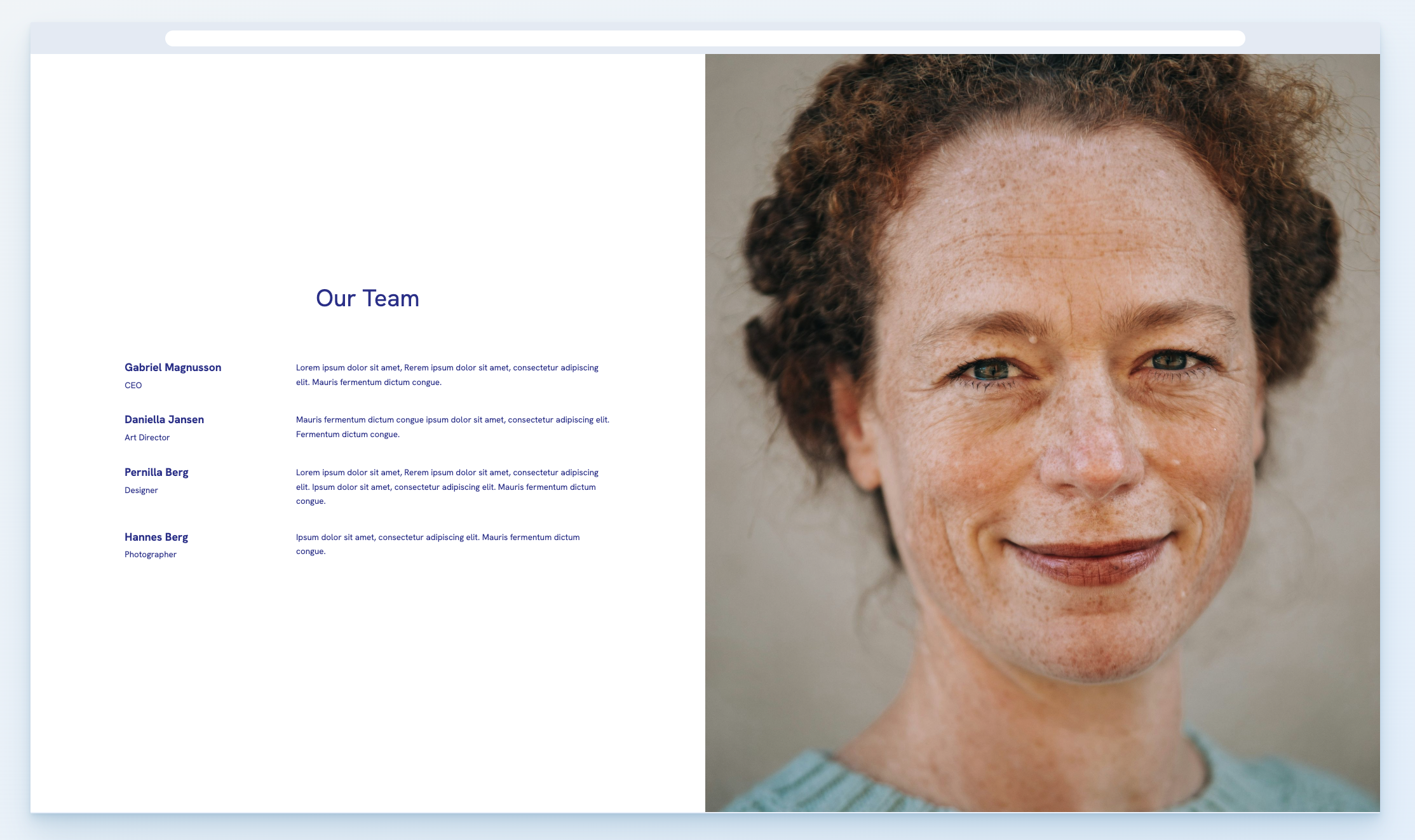 Portfoliobox New Team Page Templates