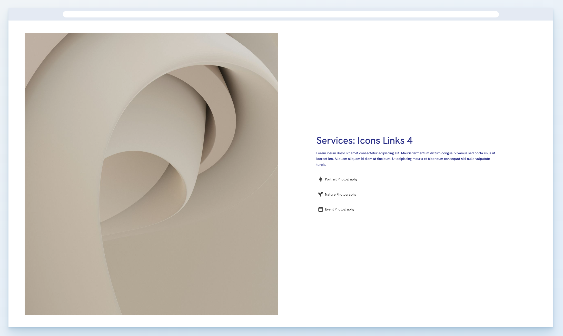 Portfoliobox Services Page Template Icon Links 4