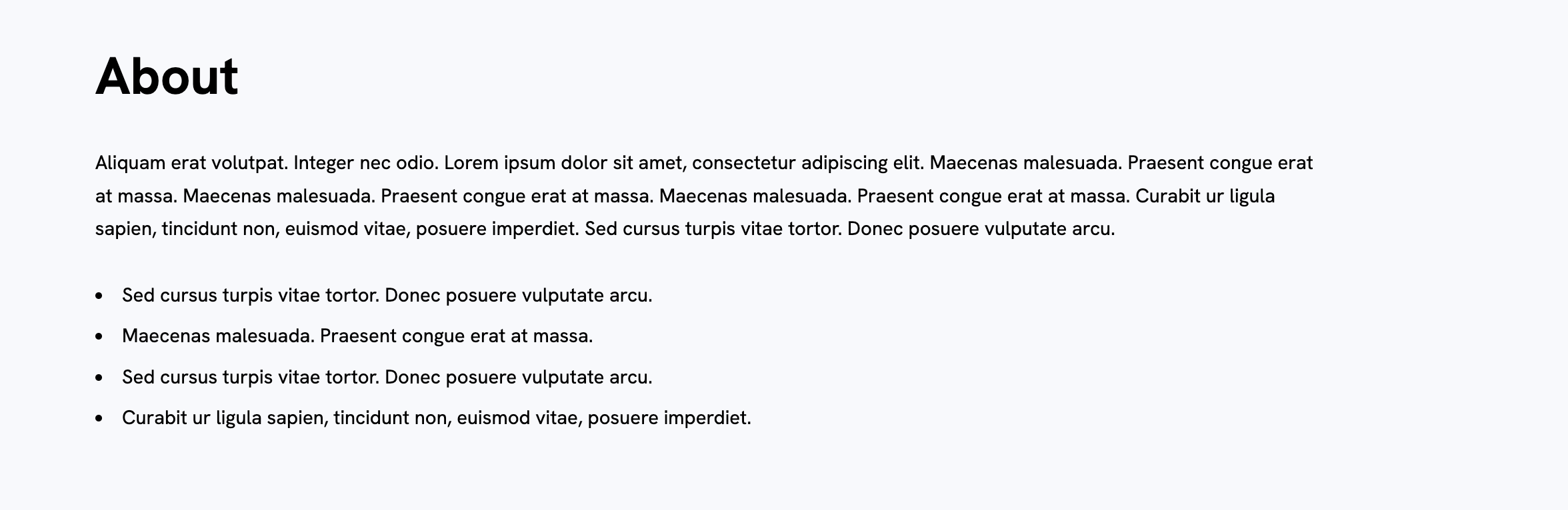Improved list margins in text blocks for your Portfoliobox website