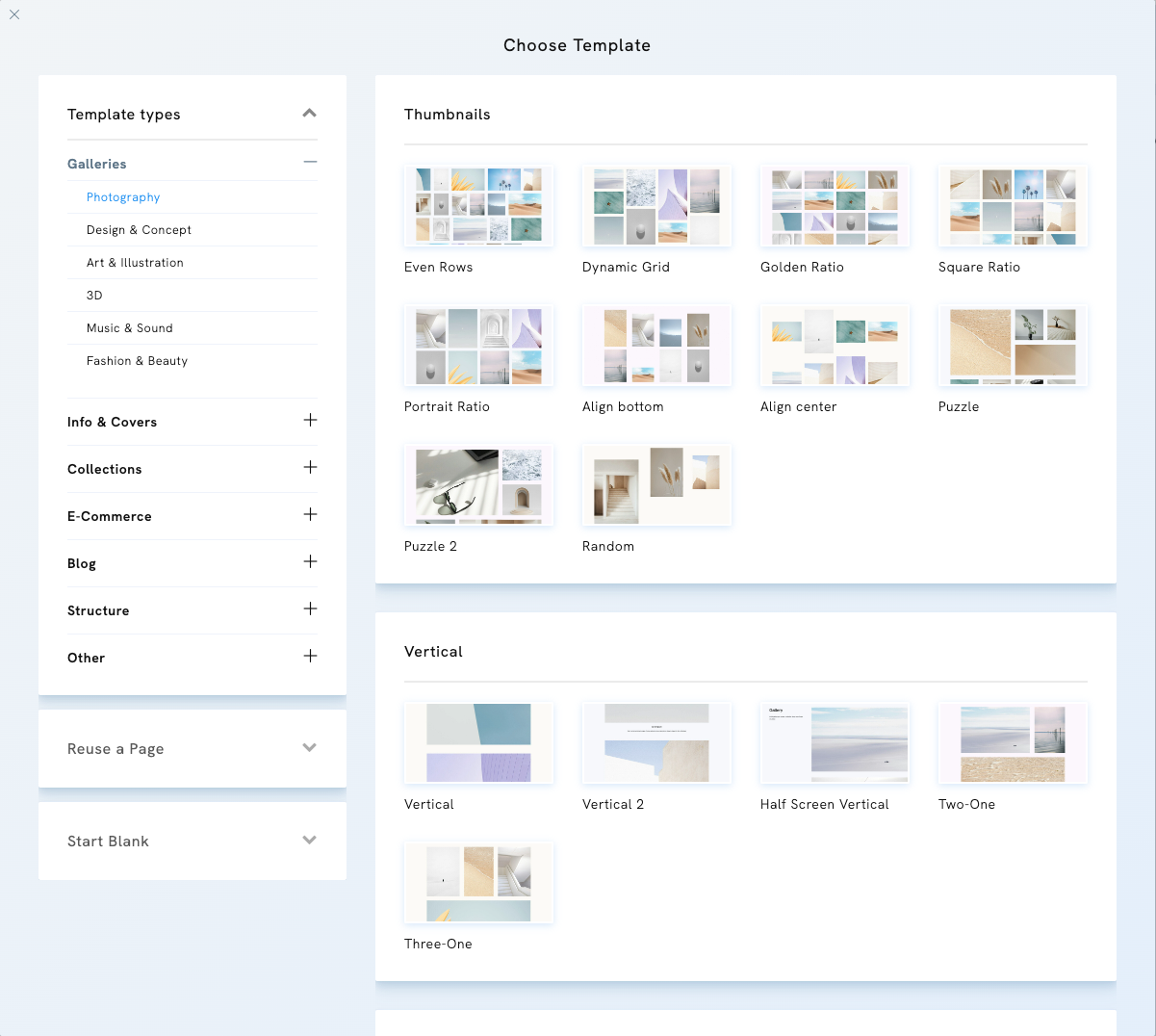 Create dialogue in Portfoliobox Admin Panel