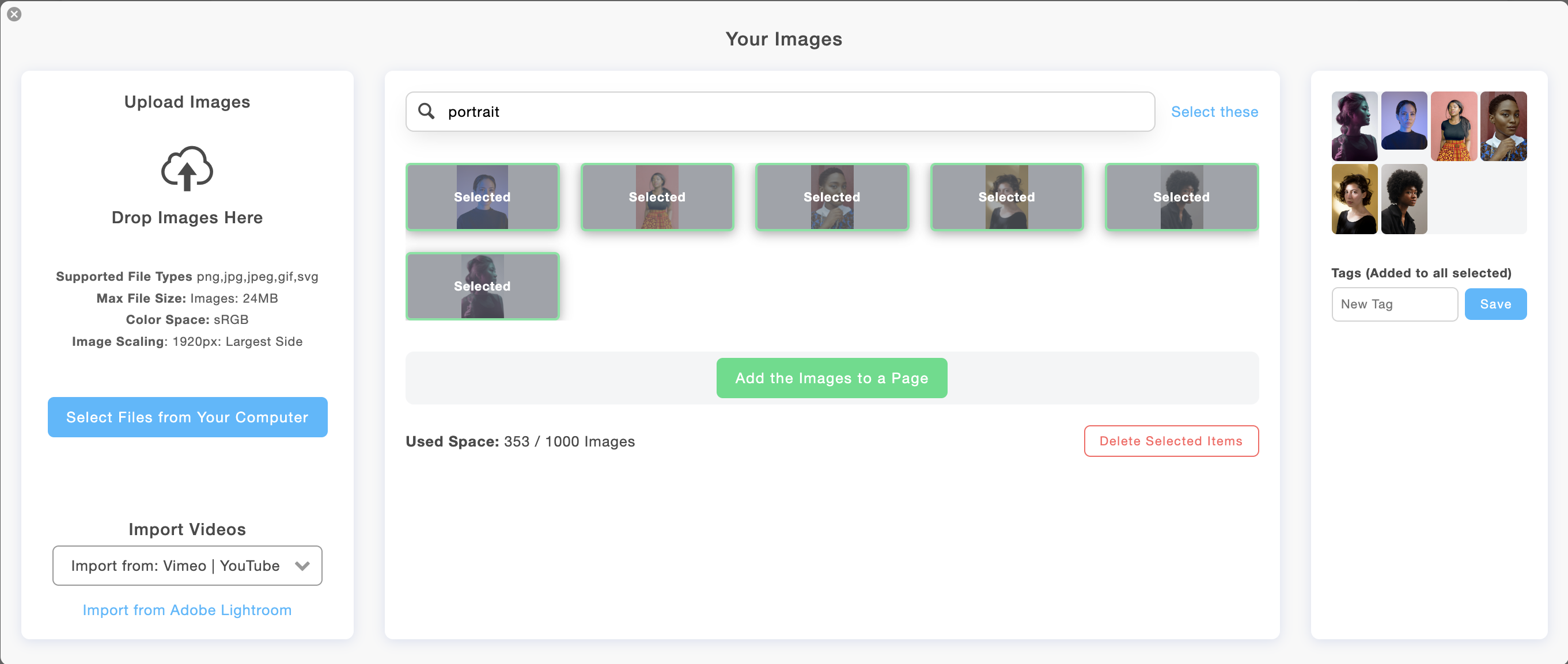 Search by tag images in the Image Library