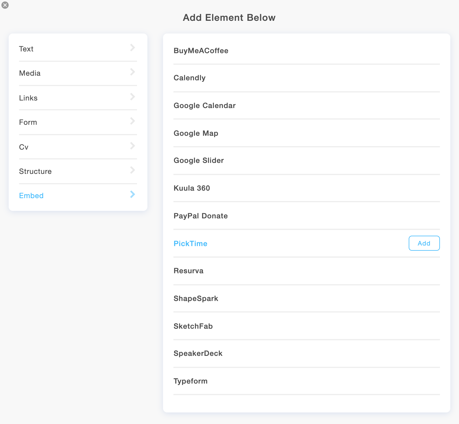 Add widgets to your Portfoliobox portfolio