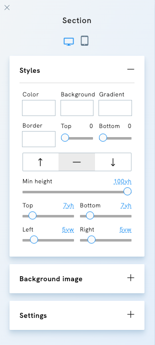 Section Styles 