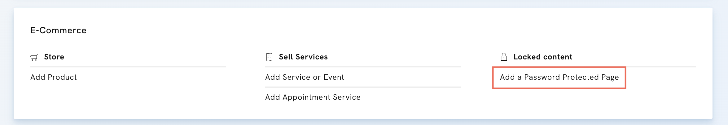 Create a Password-protected page with Portfoliobox